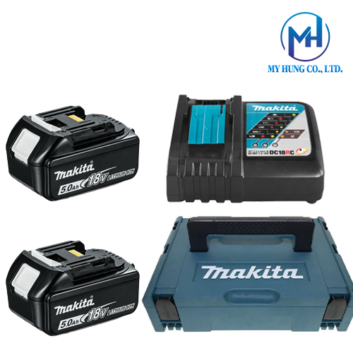 Bộ pin sạc Makita 197624-2 (BL1850B*2+DC18RC+MAKPAC1)