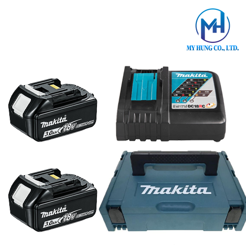 Bộ pin sạc Makita 197952-5 (BL1830B*2+DC18RC+MAKPAC1)