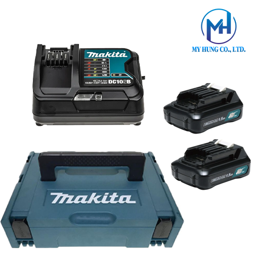 Bộ pin sạc Makita 197652-7 (BL1016*2+DC10SB+MAKPAC1)