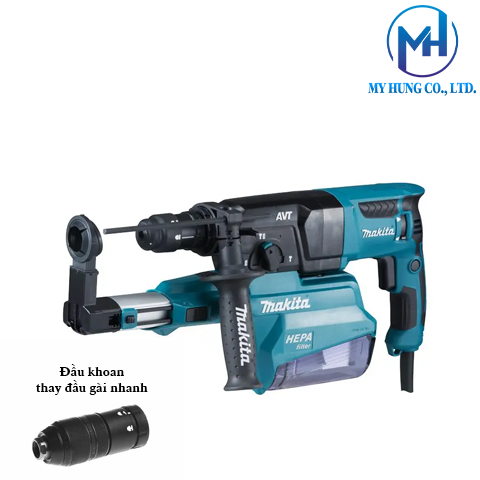 Máy khoan đa năng với hệ thống hút bụi Makita HR2651T (26MM/800W)