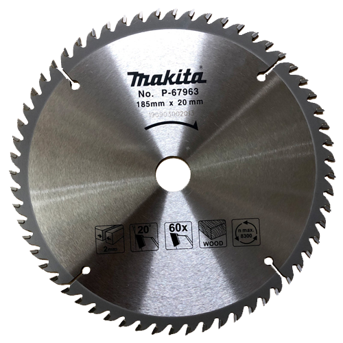 LƯỠI CẮT GỖ MAKITA P-67963 185MMx20 60 RĂNG