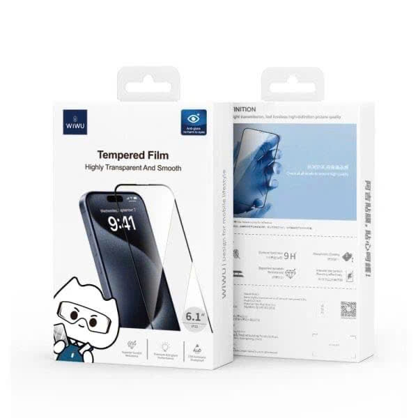 Kính cường lực chống vân tay HD 9H WiWU cho màn hình điện thoại IP Ultra Clear GT-009