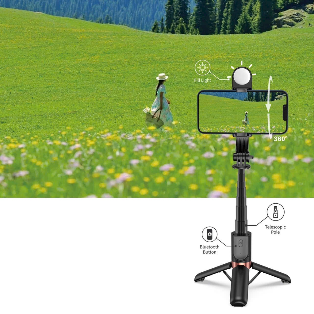 Gậy selfie Mini Wiwu Wi-SE011 có đèn chiếu sáng