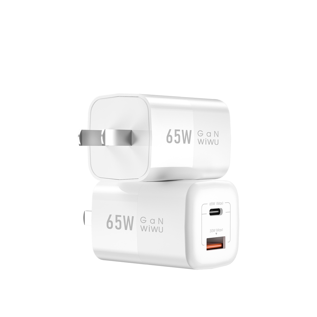 Củ sạc nhanh Wiwu Nano Gan PD + QC Fast Charger Wi-U012 65W