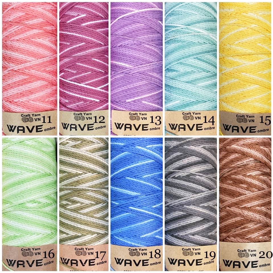 Wave Ombre yarn for crocheting hats and handbags