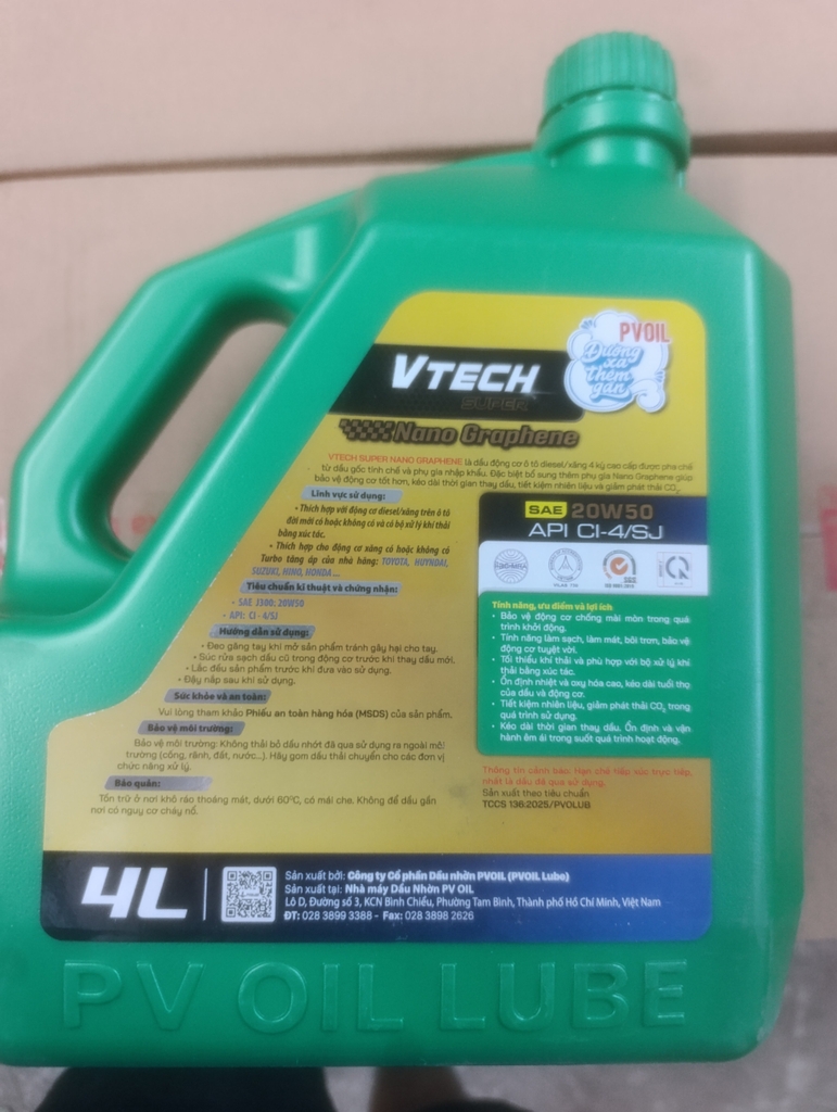 PV VTECH SUPER NANO 20w50 ci4 SJ 6X4L