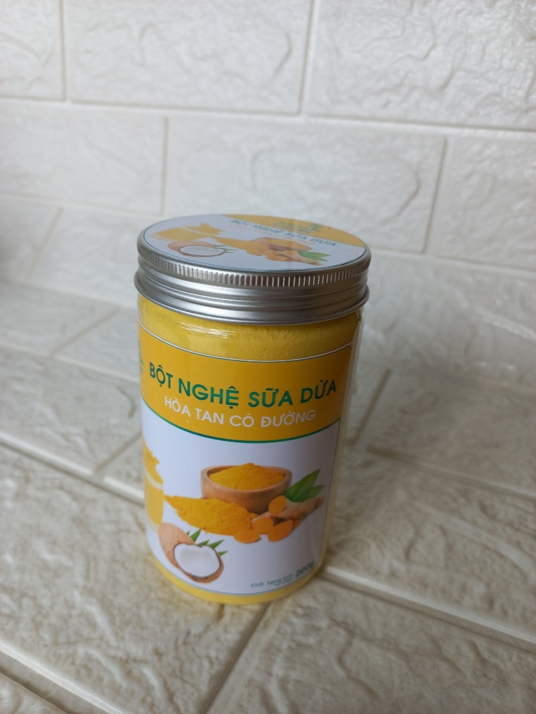 Bột nghệ sữa dừa hũ 250g (gồm hũ)