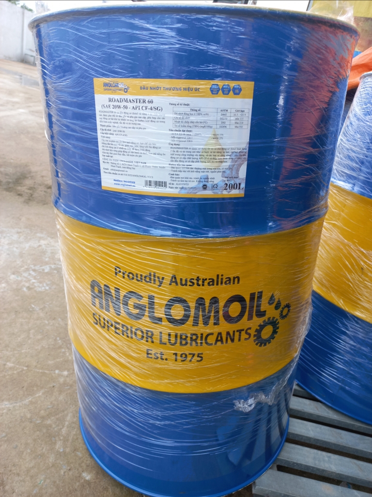 Anglom Oil Turbomaster 60 20w50 CF-4/SG phuy 200L