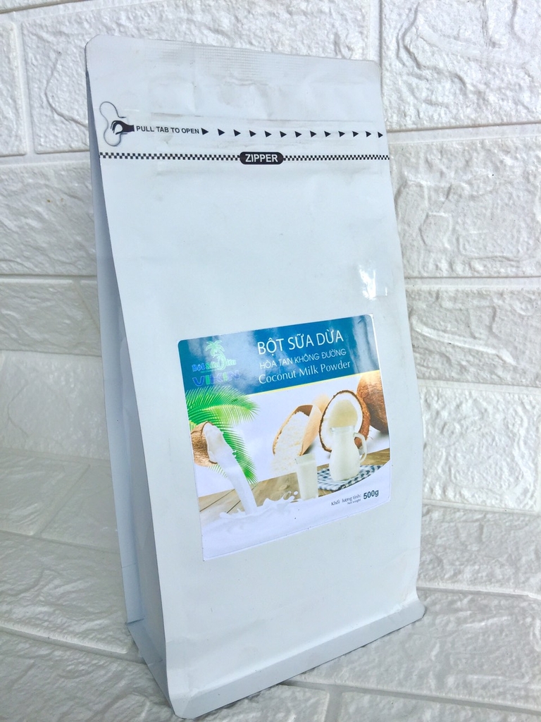 Bột sữa dừa hòa tan không đường gói 500g