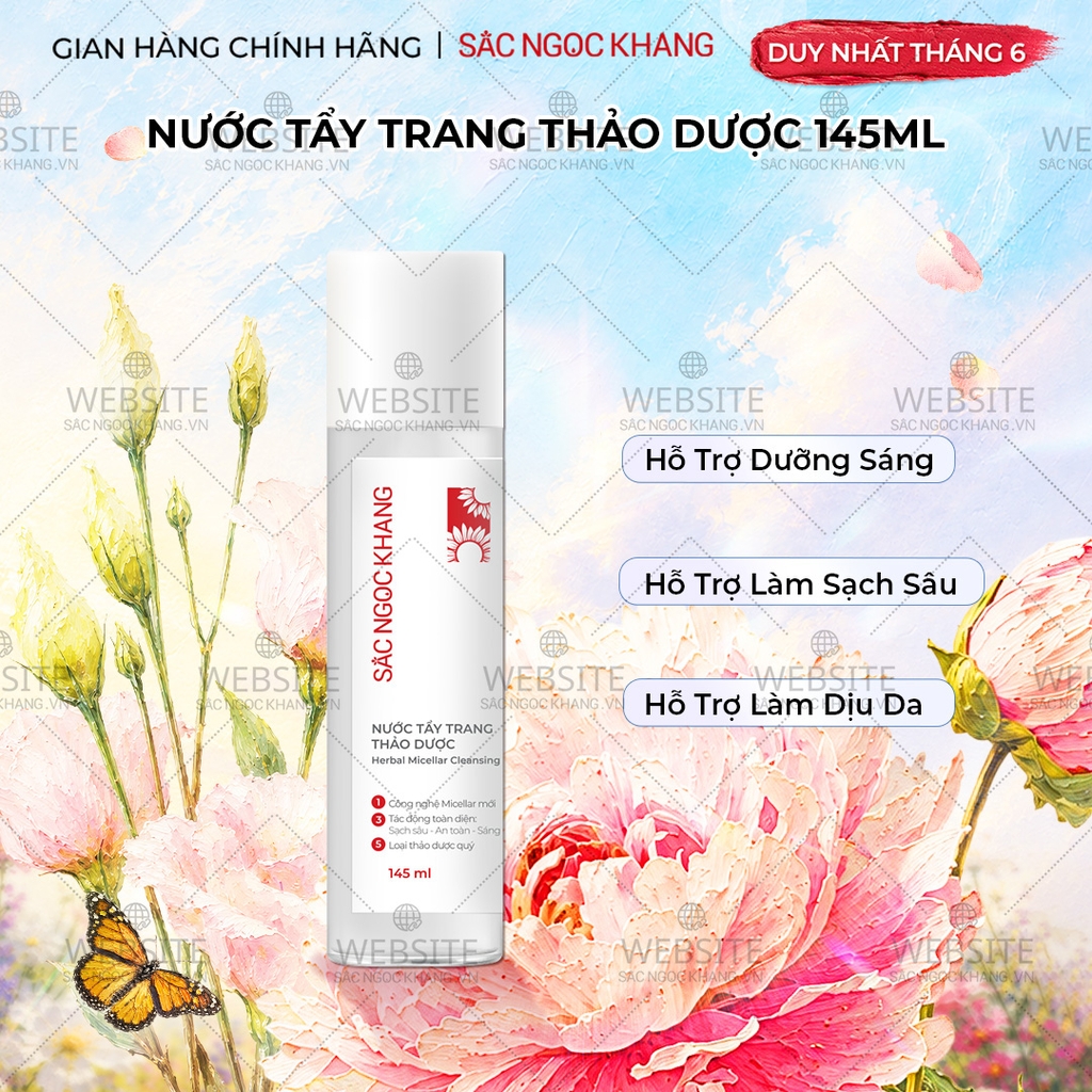 Nước Tẩy Trang Thảo Dược Sắc Ngọc Khang 145ml (Micellar Cleansing Water)