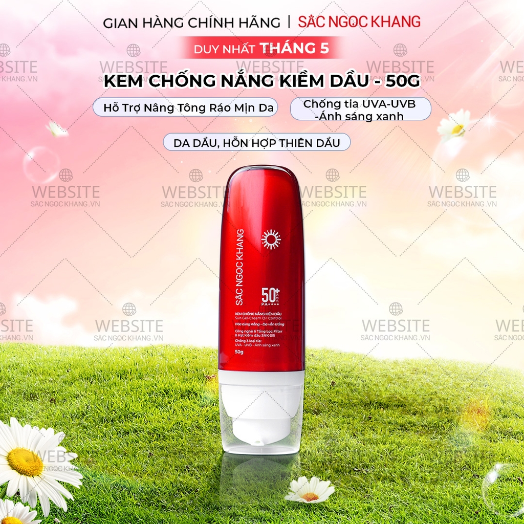 Kem Chống Nắng Kiềm Dầu Sắc Ngọc Khang 50g