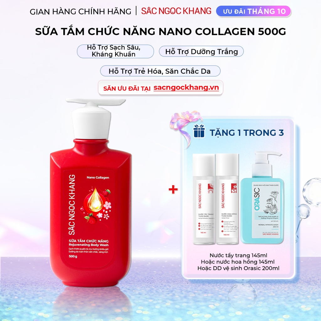 [MỚI] Sữa Tắm Chức Năng Nano Collagen Sắc Ngọc Khang 500g
