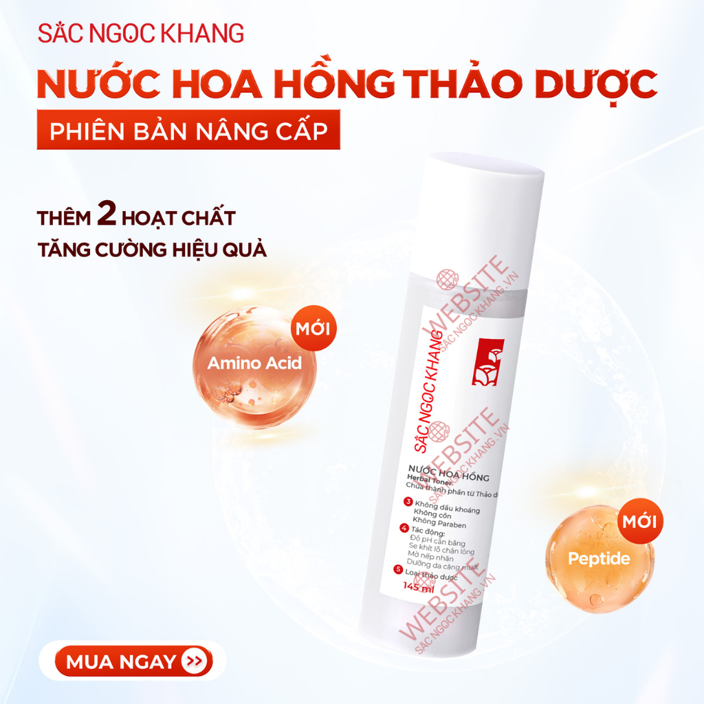 Nước Hoa Hồng Thảo Dược Sắc Ngọc Khang 145ml (Herbal Toner)