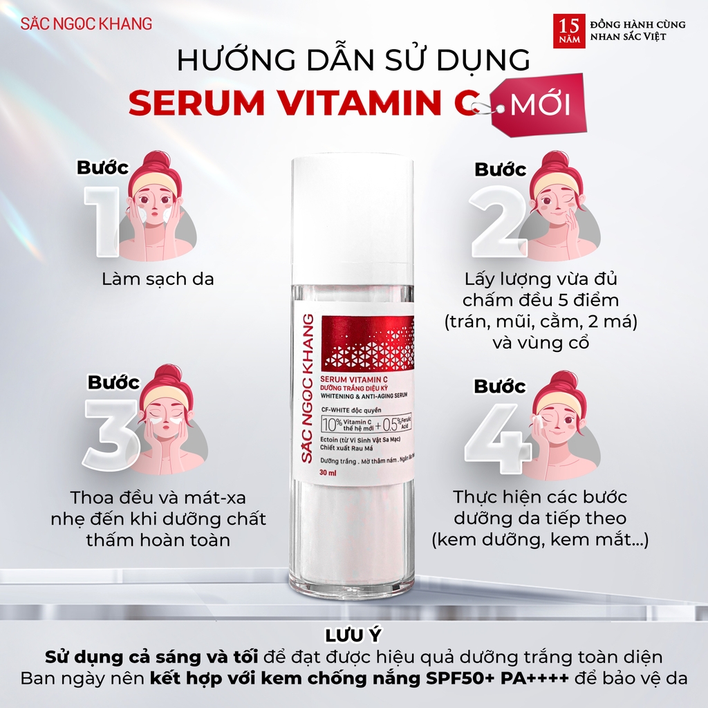 Serum Vitamin C 30ml (tặng Nước Tẩy Trang Thảo Dược 145ml)