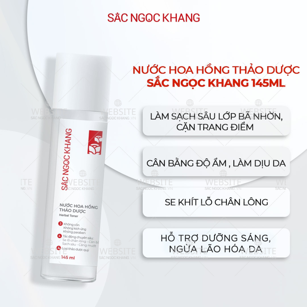 Nước Hoa Hồng Thảo Dược Sắc Ngọc Khang 145ml (Herbal Toner)