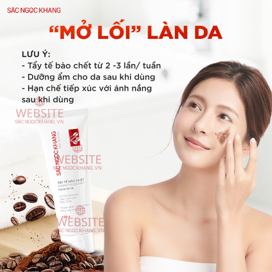 Tẩy Tế Bào Chết Cà Phê Dành Cho Da Mặt Sắc Ngọc Khang (Facial Scrub) (Tuýp 120 g)