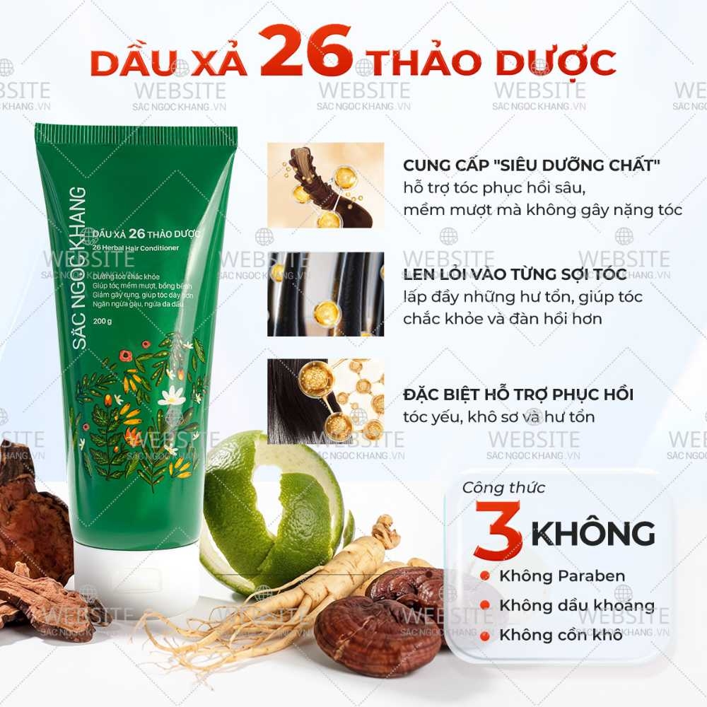 Dầu xả 26 loại thảo dược Sắc Ngọc Khang 200g