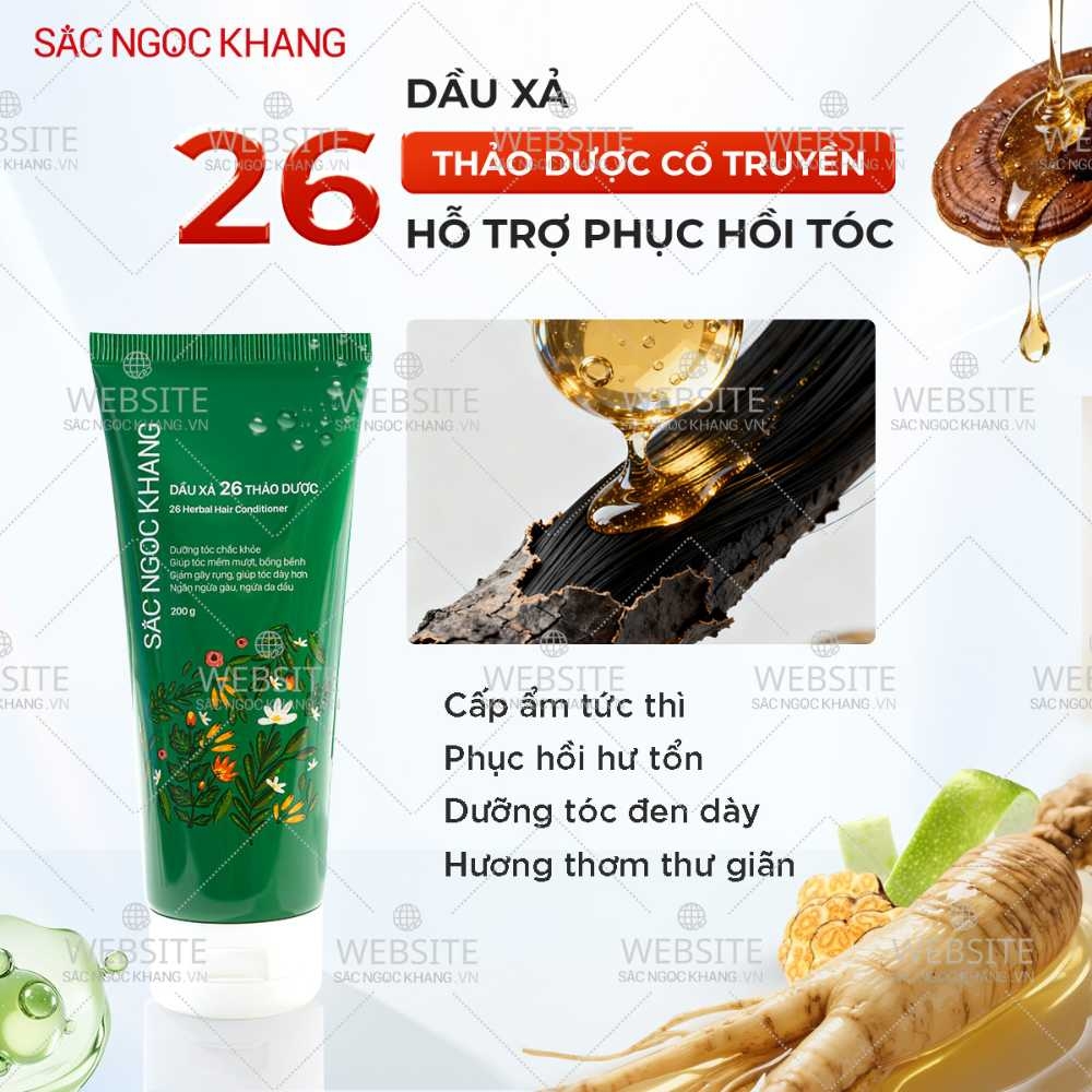 Dầu xả 26 loại thảo dược Sắc Ngọc Khang 200g
