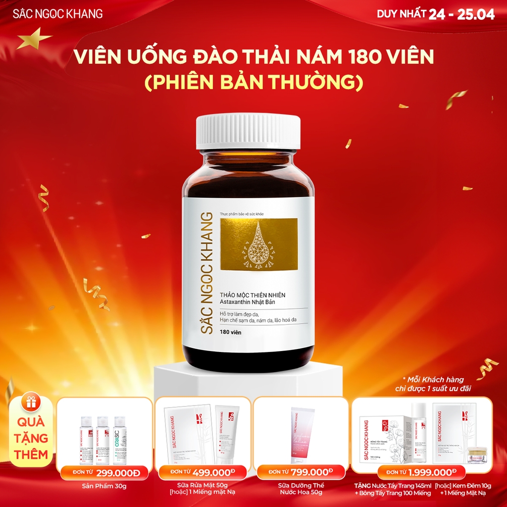Viên Uống Vi Tảo Lục Sắc Ngọc Khang Mờ Nám, Đẹp Da, Hạn Chế Lão Hóa 180v