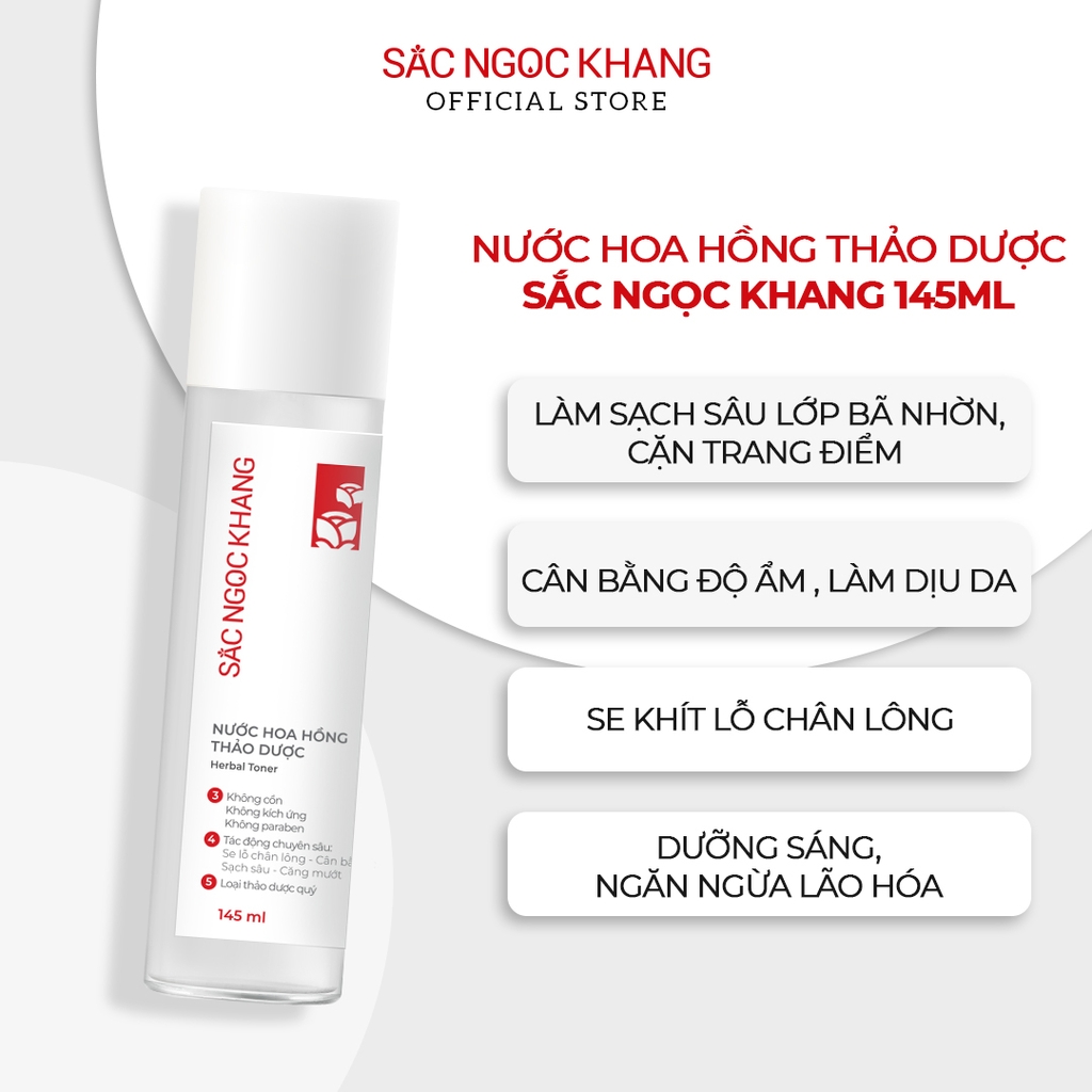 Combo 8 Sản Phẩm Chăm Sóc Da Toàn Diện Chuyên Sâu Sắc Ngọc Khang (Nước Tẩy Trang Thảo Dược, Sữa Rửa Mặt Thảo Dược, Tẩy Tế Bào Chết Cà Phê, Nước Hoa Hồng Thảo Dược, Serum Siêu Dưỡng Trắng Vitamin C, Kem Dưỡng Da 5 In 1, Kem Dưỡng Ban Đêm, Kem Chống Nắng)
