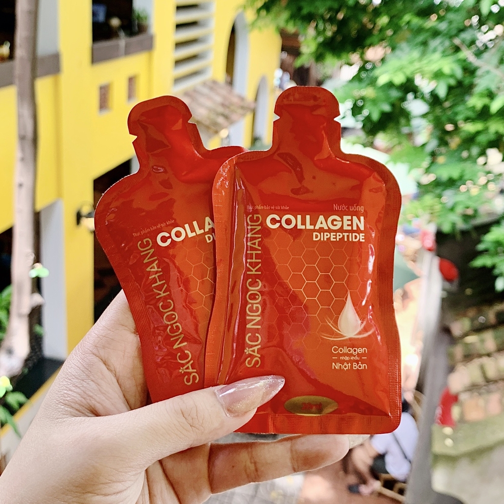 Nước Uống Collagen Dipeptide Mờ Nếp Nhăn - Dưỡng Ẩm Mịn Da Sắc Ngọc Khang Hộp 5 gói x 20ml