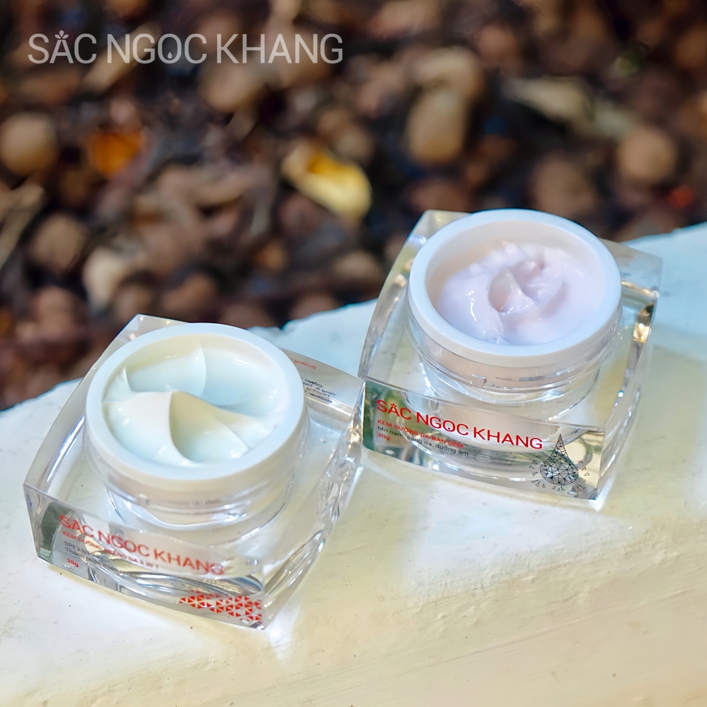 Combo Dưỡng Da Ngày Và Đêm Sắc Ngọc Khang (Kem Dưỡng Da Ban Đêm 30g và Kem Dưỡng Da Ban Ngày 5in1 30g, tặng Sữa rửa mặt 100g hoặc sữa dưỡng thể 50g)