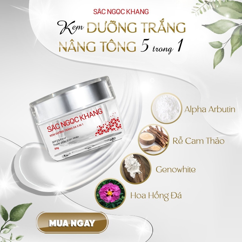Combo 8 Sản Phẩm Chăm Sóc Da Toàn Diện Chuyên Sâu Sắc Ngọc Khang (Nước Tẩy Trang Thảo Dược, Sữa Rửa Mặt Thảo Dược, Tẩy Tế Bào Chết Cà Phê, Nước Hoa Hồng Thảo Dược, Serum Siêu Dưỡng Trắng Vitamin C, Kem Dưỡng Da 5 In 1, Kem Dưỡng Ban Đêm, Kem Chống Nắng)
