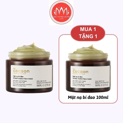 Mặt nạ bí đao Cocoon Mask TheCocoon hỗ trợ giảm dầu và mụn Winter Melon Face 30ml-100ml mua 1 tặng 1