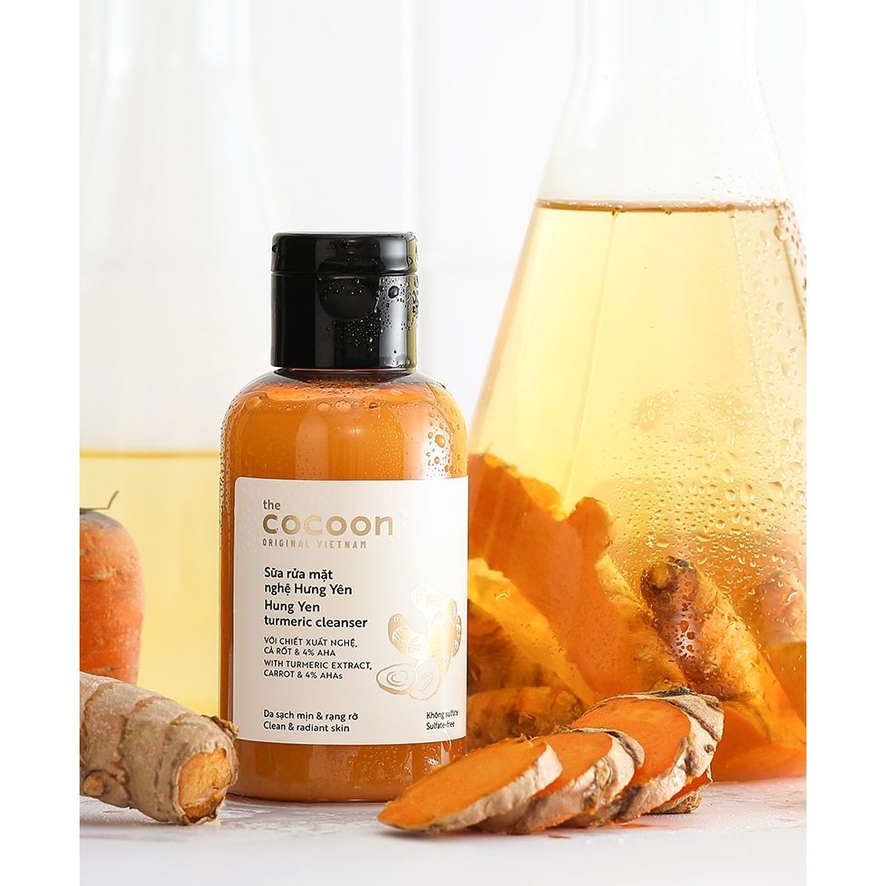 Sữa rửa mặt Cocoon Hưng Yên Turmeric Cleanser chiết xuất từ nghệ Hưng Yên 140ml - 310ml