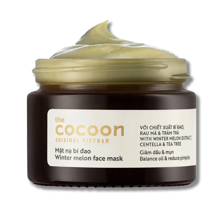 Mặt nạ bí đao Cocoon Mask TheCocoon hỗ trợ giảm dầu và mụn Winter Melon Face 30ml-100ml mua 1 tặng 1