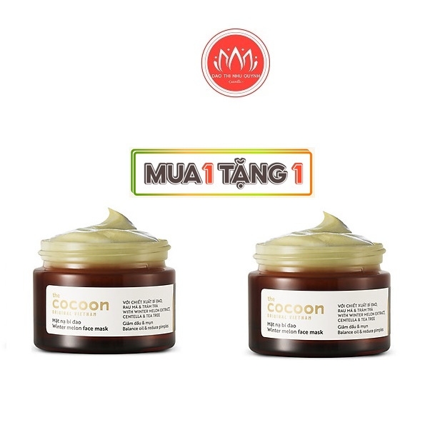 Mặt nạ bí đao Cocoon Mask TheCocoon hỗ trợ giảm dầu và mụn Winter Melon Face 30ml-100ml mua 1 tặng 1
