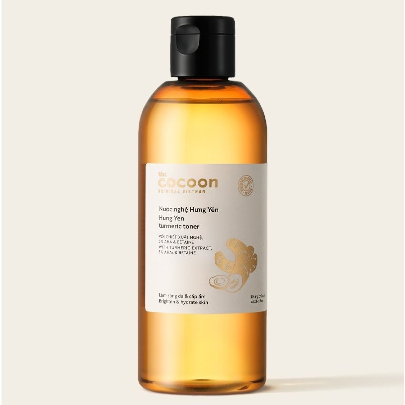 Nước hoa hồng Cocoon chiết xuất từ nghệ Hưng Yên toner cocoon chống oxy hóa, làm dịu da 140ml- 310ml