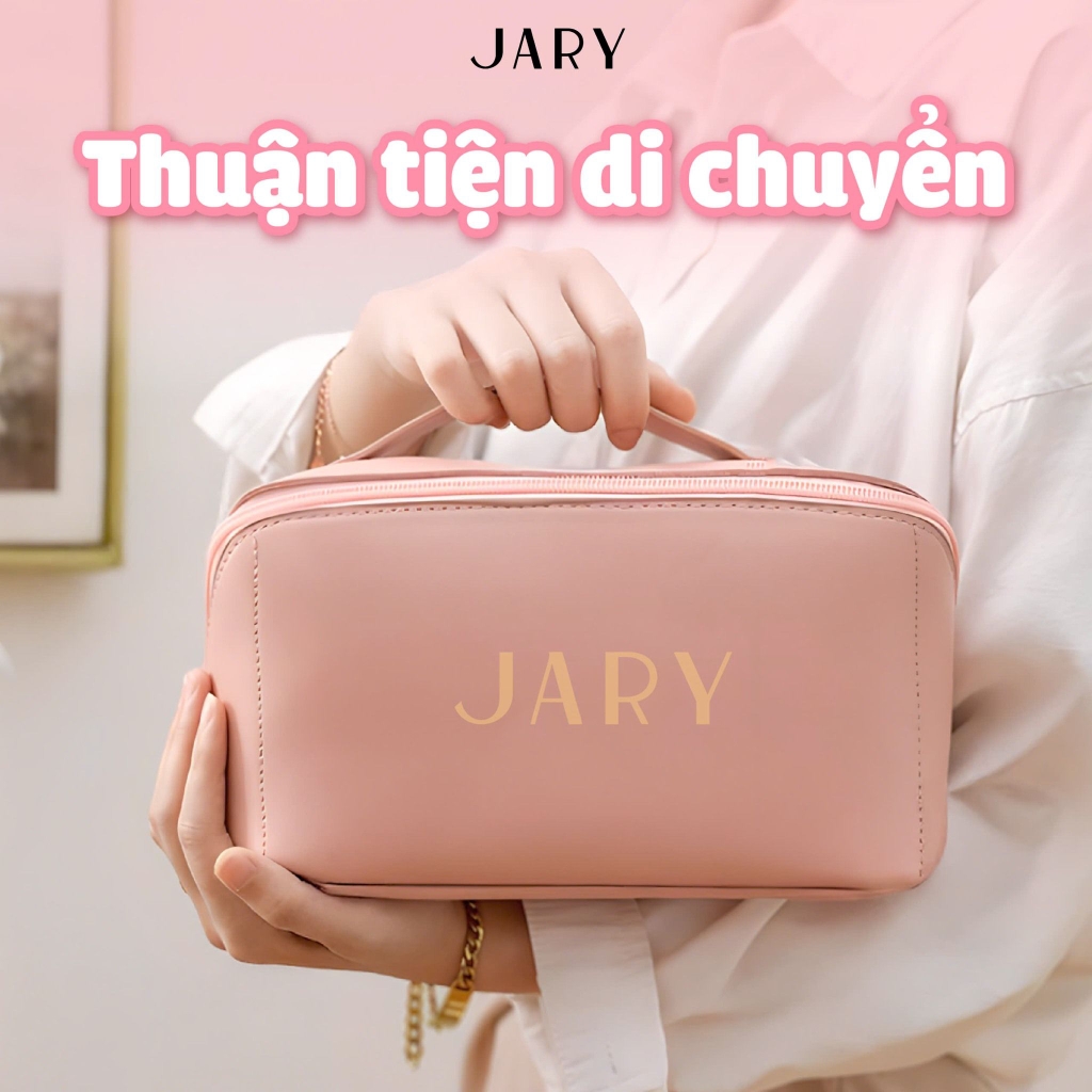 Túi đựng mỹ phẩm JARY Makeup Bag da PU cao cấp - Màu hồng