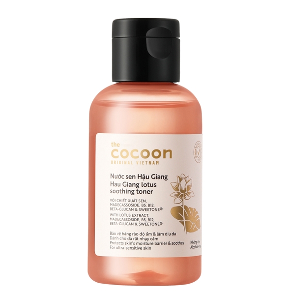Toner sen Cocoon nước cân bằng da cấp ẩm Nước sen Hậu Giang  dành cho da rất nhạy cảm 140ml - 310ml