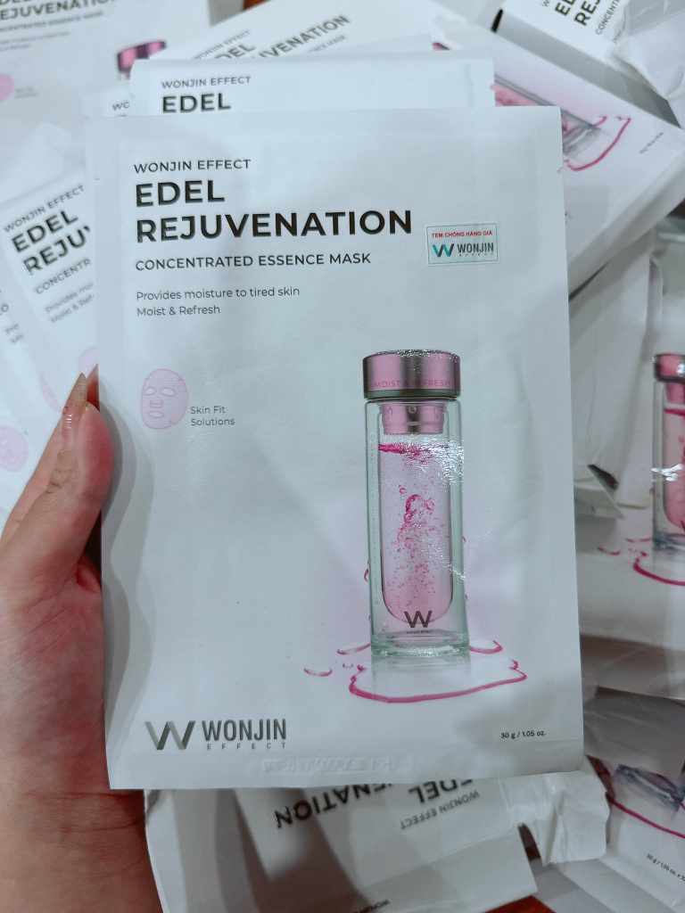 (Không vỏ) Mặt nạ Wonjin Effect Essence Mask 10 miếng tặng sữa rửa mặt Vàng Toning - Đỏ Rejuvenation - Xanh Dương Hydro Rise - Xanh Lá Nourishing