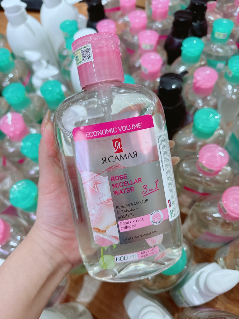 (Không vỏ) Nước tẩy trang Ya Samaya làm sạch dưỡng ẩm dành cho mọi loại da Xanh - Hồng YaSamaya Nga 600ml