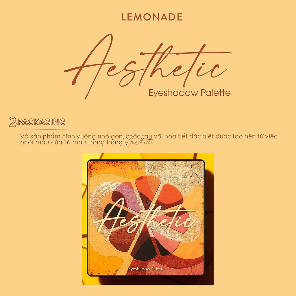 Bảng Phấn Mắt 16 Ô Lemonade Aesthetic Eyeshadow Palette 20.8g