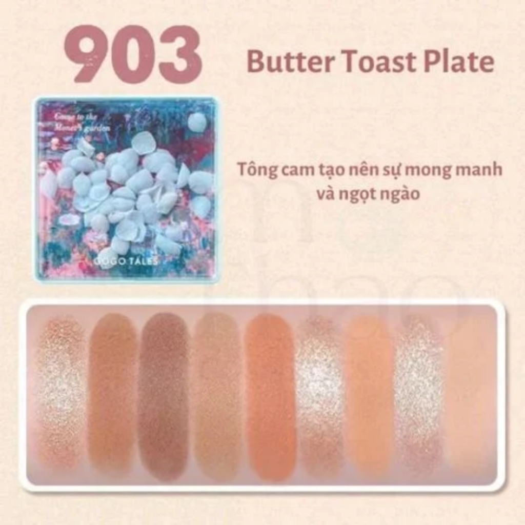 Bảng phấn mắt 9 ô màu GoGo Tales Secret garden eyeshadow palette chống trôi hàng nội địa Trung - 13g