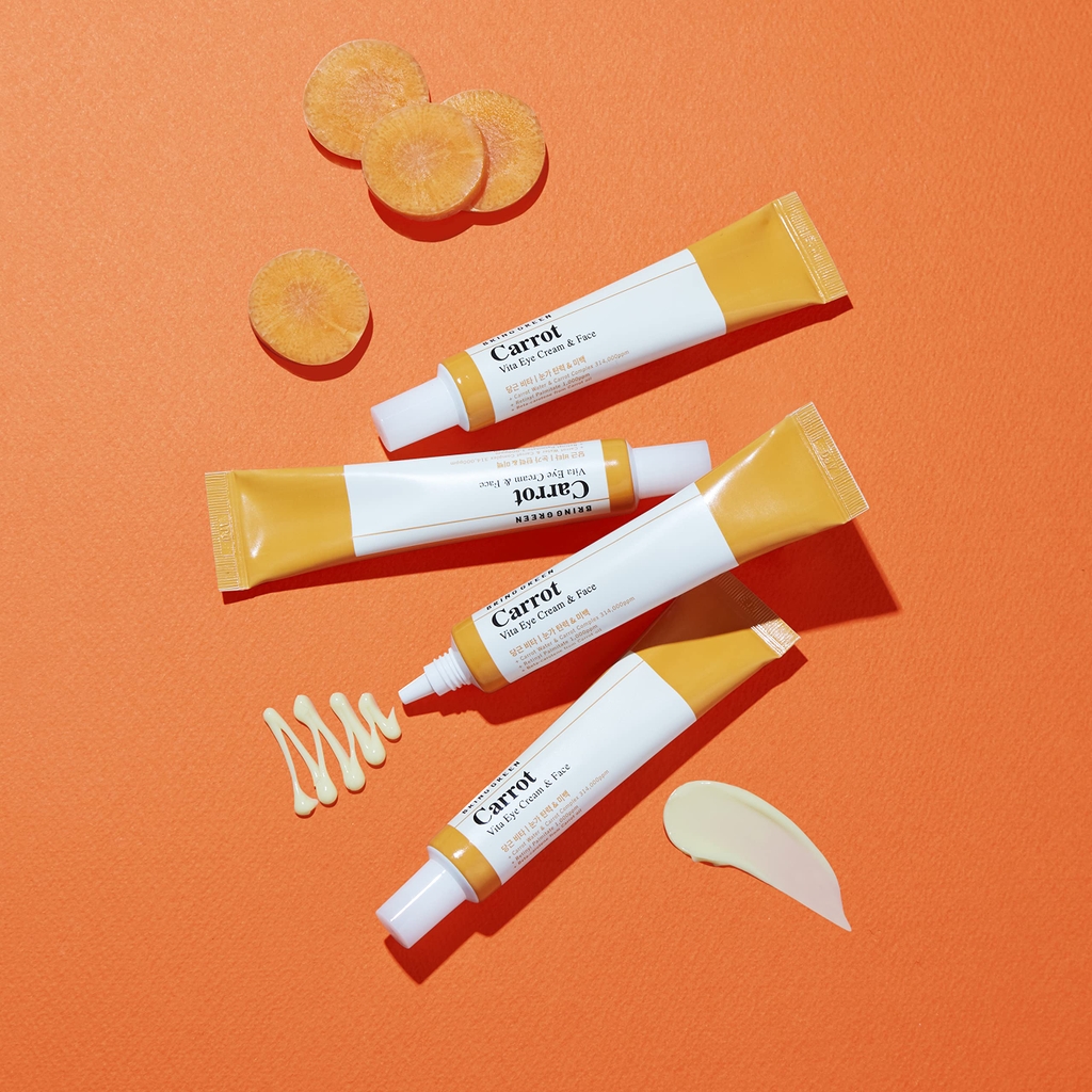 Kem dưỡng Bring Green Carrot Vita Eye Cream & Face Double chống lão hóa và ngăn ngừa nếp nhăn