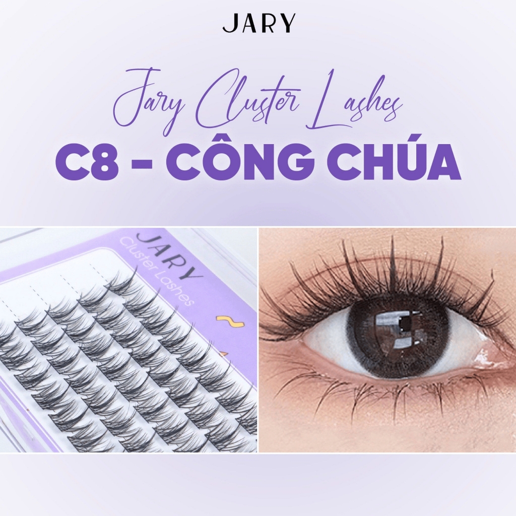 Lông mi cụm tự nhiên Jary Cluster Lashes  - hộp nhựa 5 hàng - mi giả chính hãng - daothinhuquynh