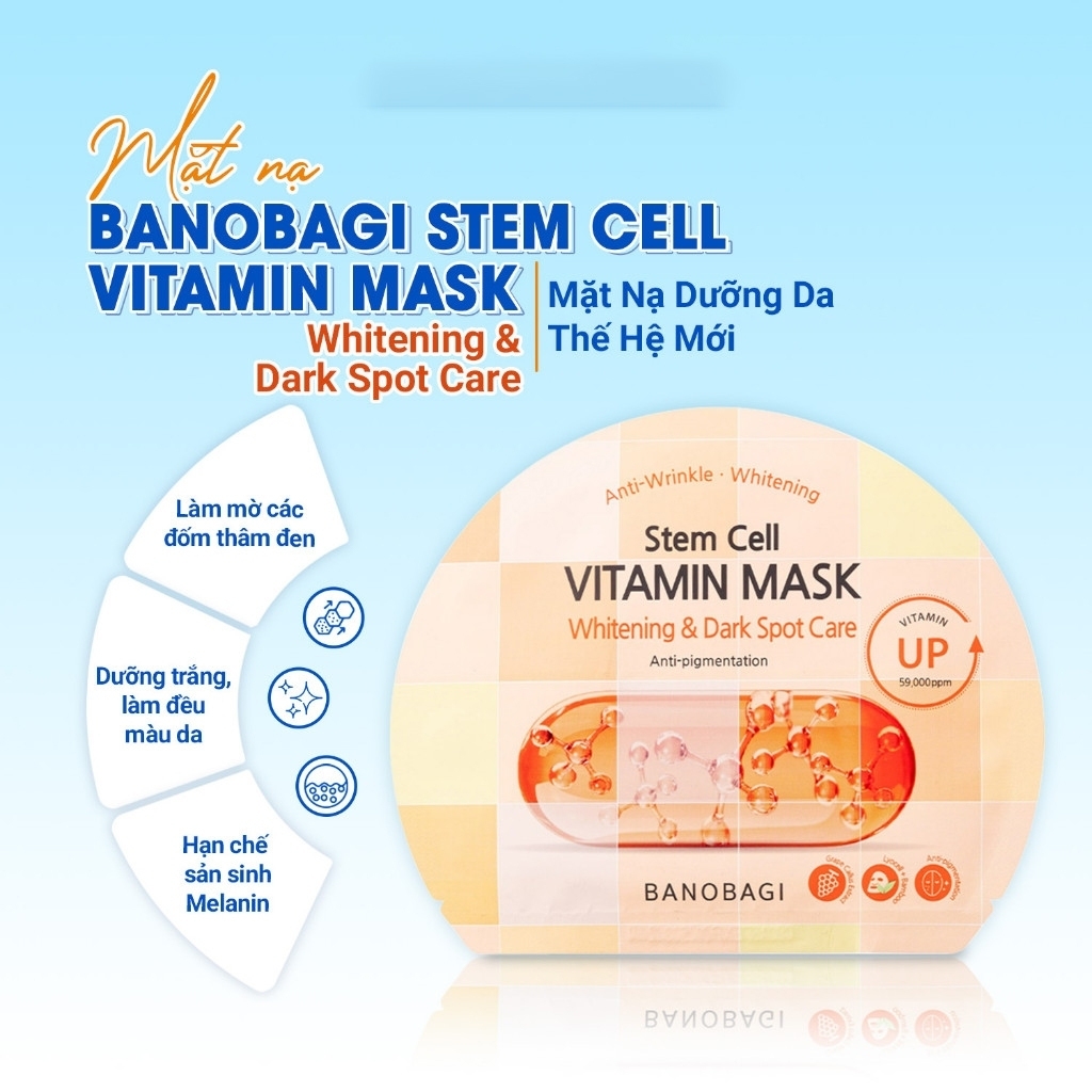 Mặt nạ Banobagi dưỡng da bổ sung Vitamin Vita Genic Jelly Mask Giấy Stemcell BANOBAGI dưỡng ẩm 30ml