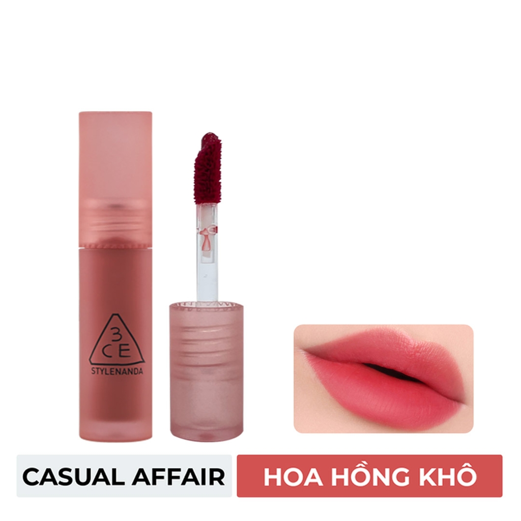 Son kem lì 3CE Velvet Lip Tint 4g minisize - son lì dạng kem 3ce bám màu lâu trôi