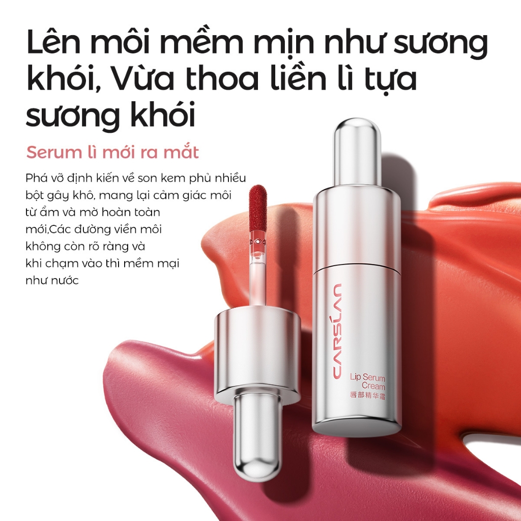 Son môi Carslan Lip Seru.m Crea.m - Lip Glow Seru.m đủ mã màu - son tint finish - căng bóng - mềm mịn