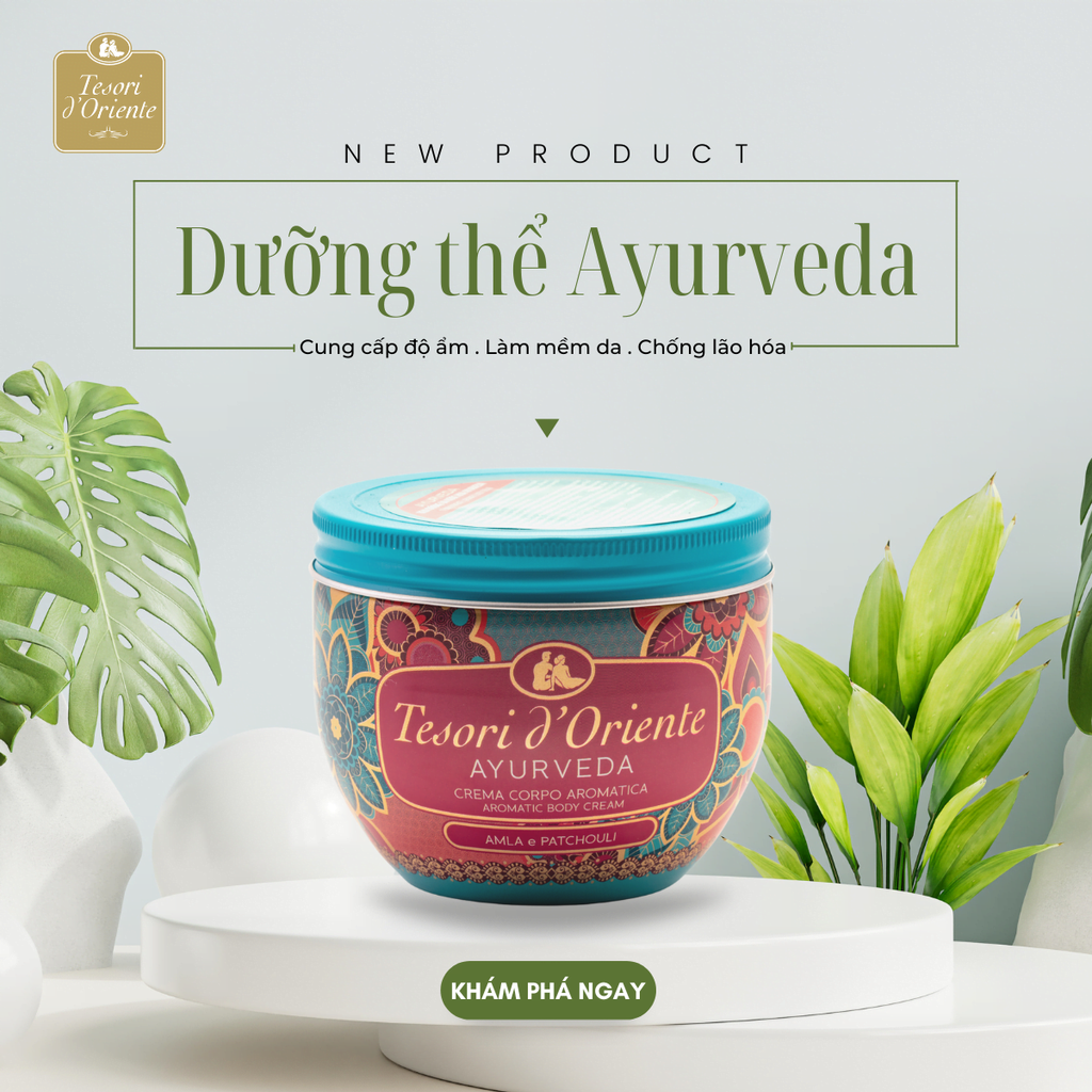 Kem dưỡng da nước hoa Ayurveda Tesori 300ml