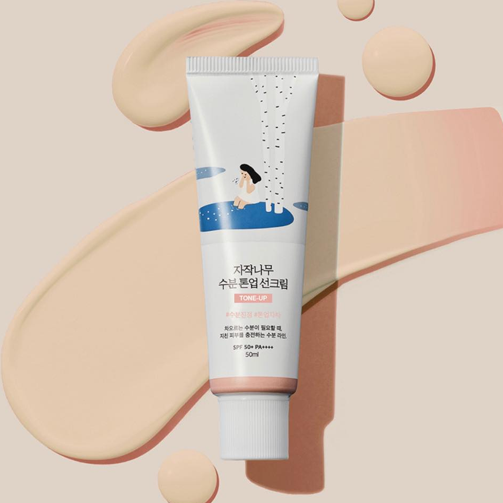 Kem Chống Nắng Round Lab Birch Juice Moisturizing Tone-Up Sunscreen Nâng Tông Trắng Hồng 50ml