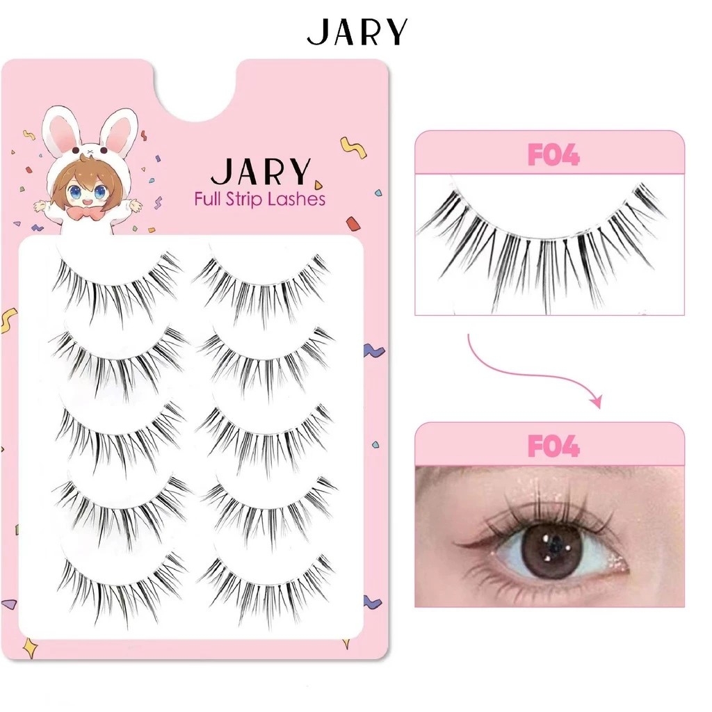 Lông mi giả gân trong tự nhiên Jary Full Strip Lashes - mi giả cao cấp mềm nhẹ tái sử dụng nhiều lần