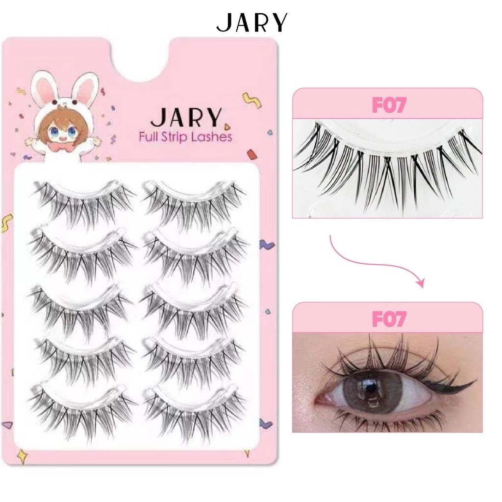 Lông mi giả gân trong tự nhiên Jary Full Strip Lashes - mi giả cao cấp mềm nhẹ tái sử dụng nhiều lần