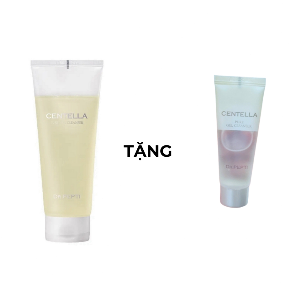 Sữa rửa mặt tạo bọt làm sạch sâu, sáng màu da Dr.Pepti Centella Pure Gel Cleanser 20ml - 200ml