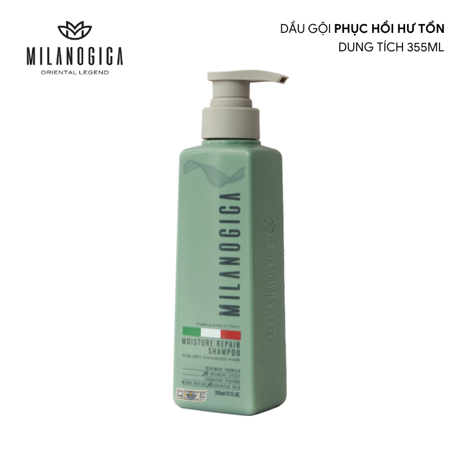 Combo dầu gội dầu xả hương nước hoa Milanogica Moisture Repair - phục hồi hư tổn, kích thích mọc tóc