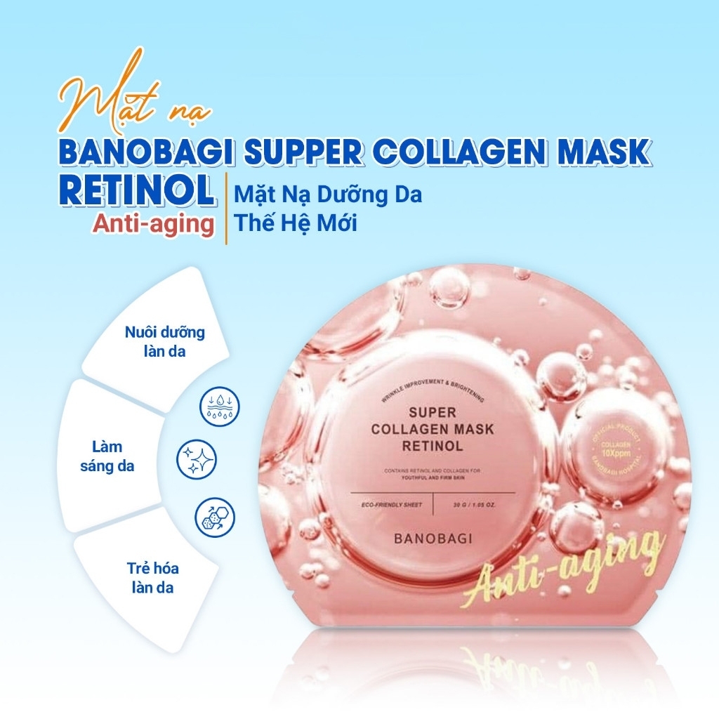 Mặt nạ Banobagi dưỡng da bổ sung Vitamin Vita Genic Jelly Mask Giấy Stemcell BANOBAGI dưỡng ẩm 30ml